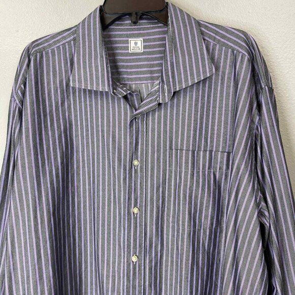 Peter Millar Shirt Mens‎ Size XXL Purple Stripe Long Sleeve Button Up Cotton - Picture 3 of 10